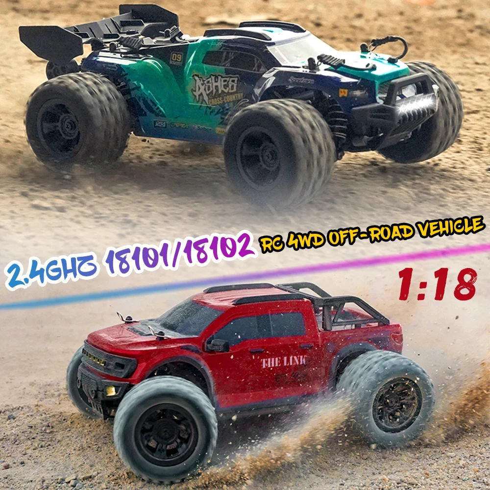 SCY 18101/18102 4WD RC Car 1:18 2.4GHz Off Road Truck With LED Light Remote Control Cars High Speed Drift Holiday Gift for Kids
SCY 18101/18102 4WD RC Car 1:18 2.4GHz Off Road Truck With LED Light Remote Control Cars High Speed Drift Holiday Gift for Kids