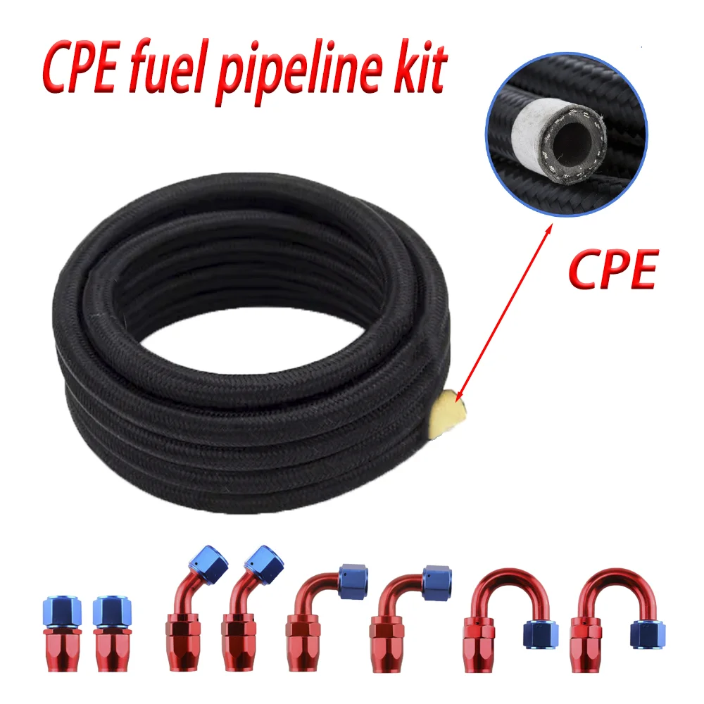 CPE rubber AN4 AN6 AN8 AN10 AN12 AN16 AN20 fuel hose, oil and gas cooler hose pipeline, nylon stainless steel braided lining
CPE rubber AN4 AN6 AN8 AN10 AN12 AN16 AN20 fuel hose, oil and gas cooler hose pipeline, nylon stainless steel braided lining