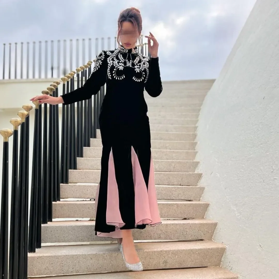 Jiayigong Arabia Black Mermaid es Women Evening Gowns High Collar Rhinestone Long Sleeves Cocktail Party
Jiayigong Arabia Black Mermaid es Women Evening Gowns High Collar Rhinestone Long Sleeves Cocktail Party