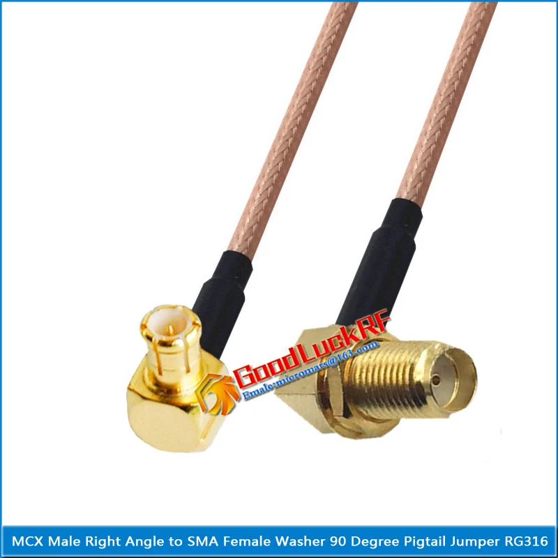 MCX Male Right Angle 90 Degree to RP-SMA RP SMA Female Washer Nut Right Angle Coaxial Pigtail Jumper RG316 extend Cable
MCX Male Right Angle 90 Degree to RP-SMA RP SMA Female Washer Nut Right Angle Coaxial Pigtail Jumper RG316 extend Cable