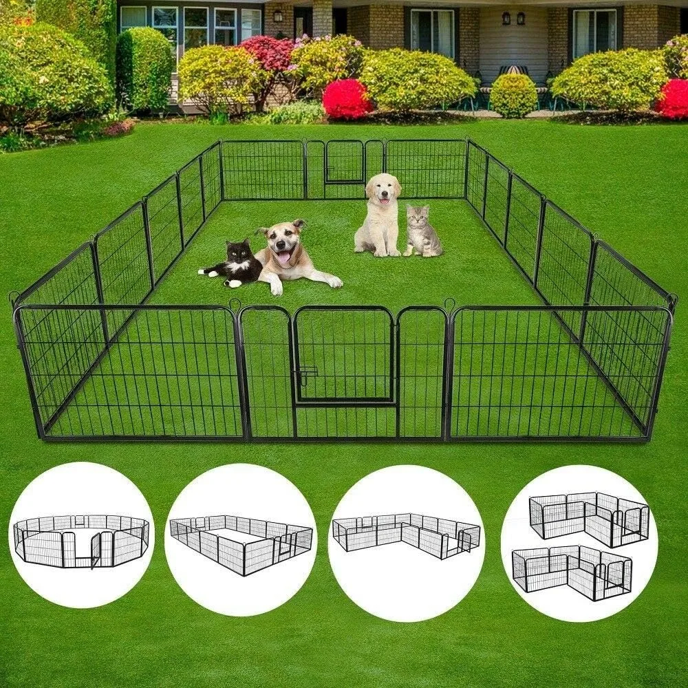 16 panel metal dog game fence, 48 inch high with door, suitable for large and medium-sized puppies, foldable pet dog fence
16 panel metal dog game fence, 48 inch high with door, suitable for large and medium-sized puppies, foldable pet dog fence