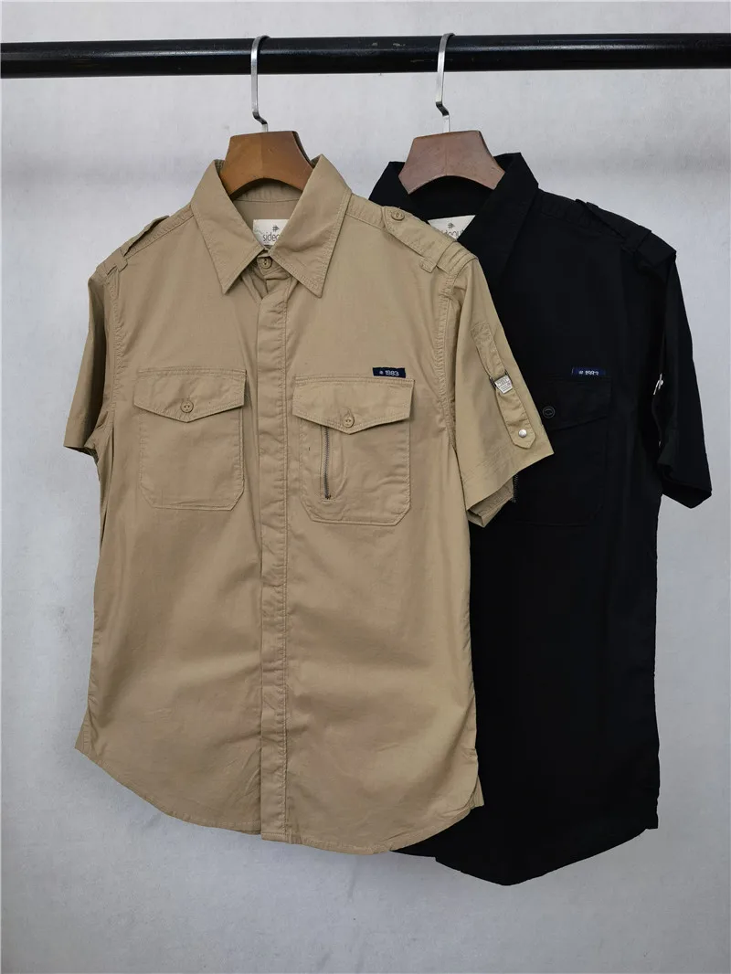Men's Casual Summer Slim Fit Cotton ort Sve irt Vintage Multi ket Workwear f Sve Youth Faion Trend
Men's Casual Summer Slim Fit Cotton ort Sve irt Vintage Multi ket Workwear f Sve Youth Faion Trend
