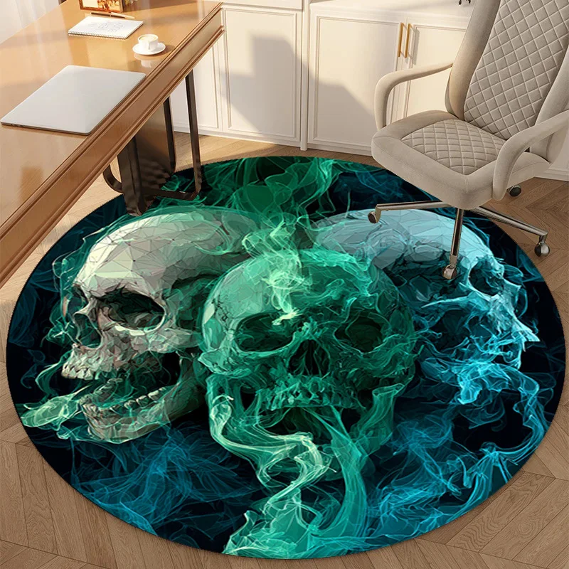 Green Cyan Smoke Transparent Skull Print Round Rug, Non-Slip Soft Floor Mat for Living Room Bedroom Kids Room Outdoor Home Decor
Green Cyan Smoke Transparent Skull Print Round Rug, Non-Slip Soft Floor Mat for Living Room Bedroom Kids Room Outdoor Home Decor