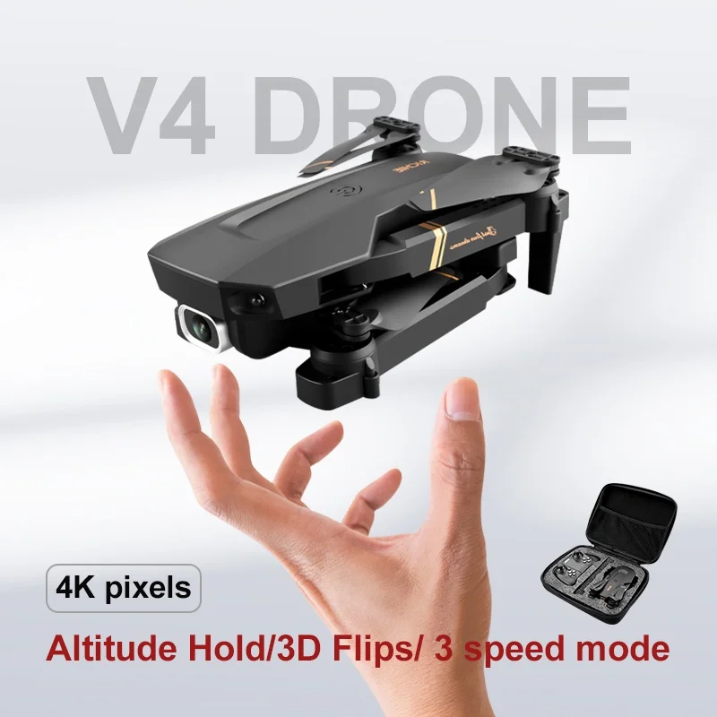 V4 Rc Drone 4k HD Wide Angle Camera WiFi fpv Drone Dual Camera RC Dron Altitude Hold Foldable Quadcopter Helicopter Kid Gift Toy
V4 Rc Drone 4k HD Wide Angle Camera WiFi fpv Drone Dual Camera RC Dron Altitude Hold Foldable Quadcopter Helicopter Kid Gift Toy