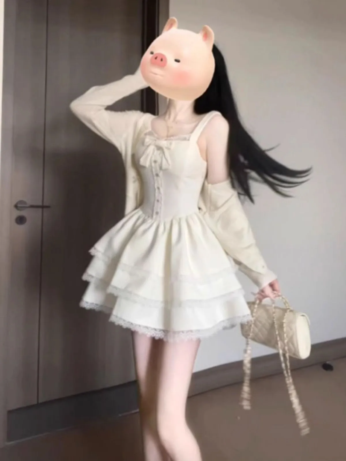 Sweet Cardigan Coat Set Puffy Cake Dress Two-Piece Set Small Size Autumn Winter Fashion Ensemble Women's Premium Outfit
Sweet Cardigan Coat Set Puffy Cake Dress Two-Piece Set Small Size Autumn Winter Fashion Ensemble Women's Premium Outfit