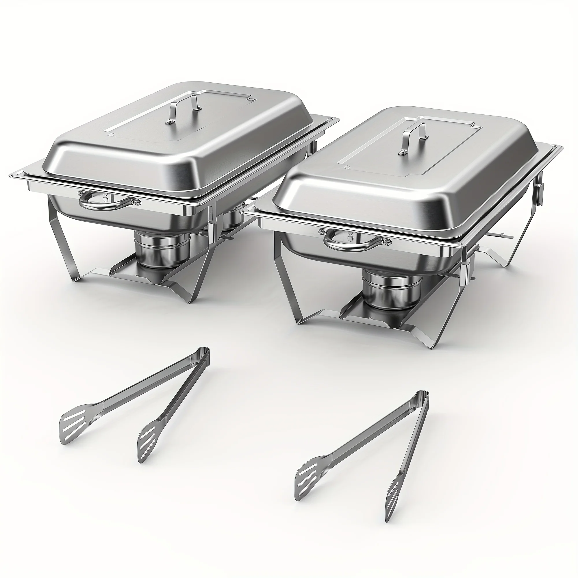 8.1QT 1PCS/2Pcs Heavy-Duty Chafing Dishes Set With Tongs, Stainless Steel Food Warmer Kit With Lids, Rounded Edges, Easy Assembl
8.1QT 1PCS/2Pcs Heavy-Duty Chafing Dishes Set With Tongs, Stainless Steel Food Warmer Kit With Lids, Rounded Edges, Easy Assembl