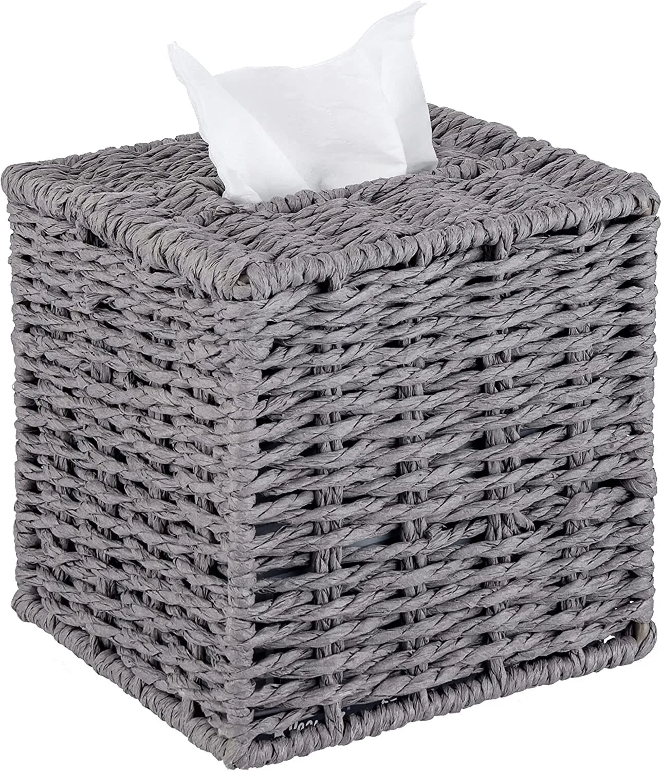 Grey Decorative Paper Rope Woven Tissue Box Cover Holder Square Storage Organizer for Home Office Decor Accessory Supply
Grey Decorative Paper Rope Woven Tissue Box Cover Holder Square Storage Organizer for Home Office Decor Accessory Supply