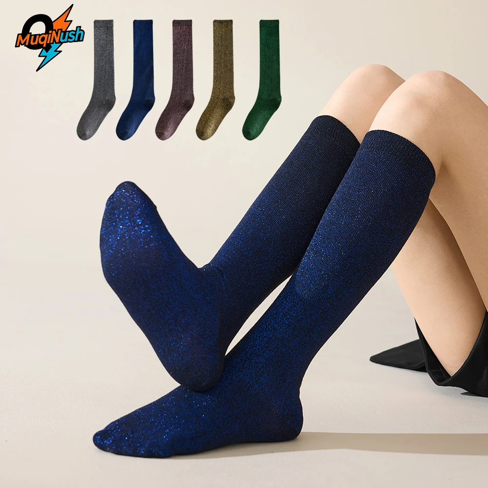 MuqiNush 5 Pairs Women's Novelty Glitter Long Tube Socks Sparkly Metallic Casual Ladies Bright Retro For Cosplay Party Dresses
MuqiNush 5 Pairs Women's Novelty Glitter Long Tube Socks Sparkly Metallic Casual Ladies Bright Retro For Cosplay Party Dresses