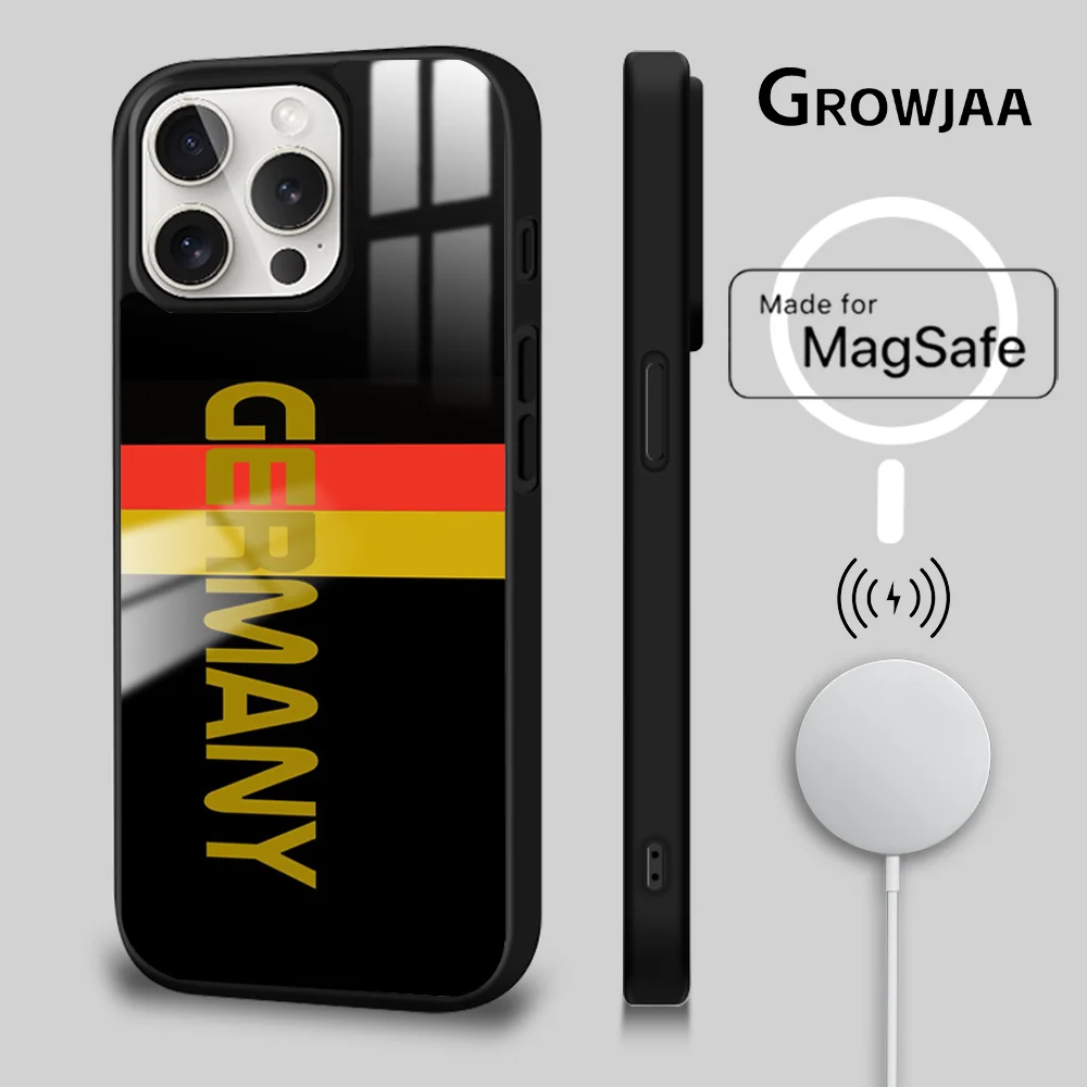 Germany Flag Emblem Phone Case For iPhone 16 15 14 13 12 11 Pro Max Plus Mini Magsafe Mirror Wireless Magnetic Cover
Germany Flag Emblem Phone Case For iPhone 16 15 14 13 12 11 Pro Max Plus Mini Magsafe Mirror Wireless Magnetic Cover