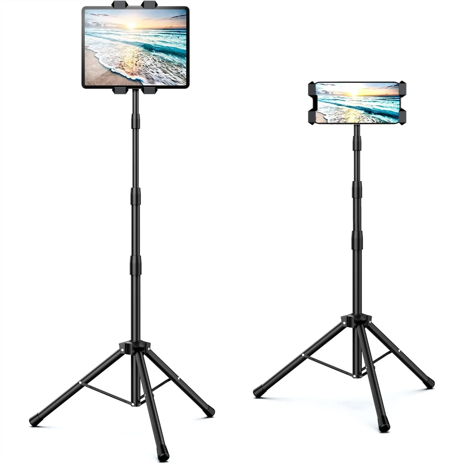 Height Adjustable Tablet Floor Stand with 360° Rotating Tripod Mount for iPhone iPad and 5.5-12.9 Inch Devices
Height Adjustable Tablet Floor Stand with 360° Rotating Tripod Mount for iPhone iPad and 5.5-12.9 Inch Devices