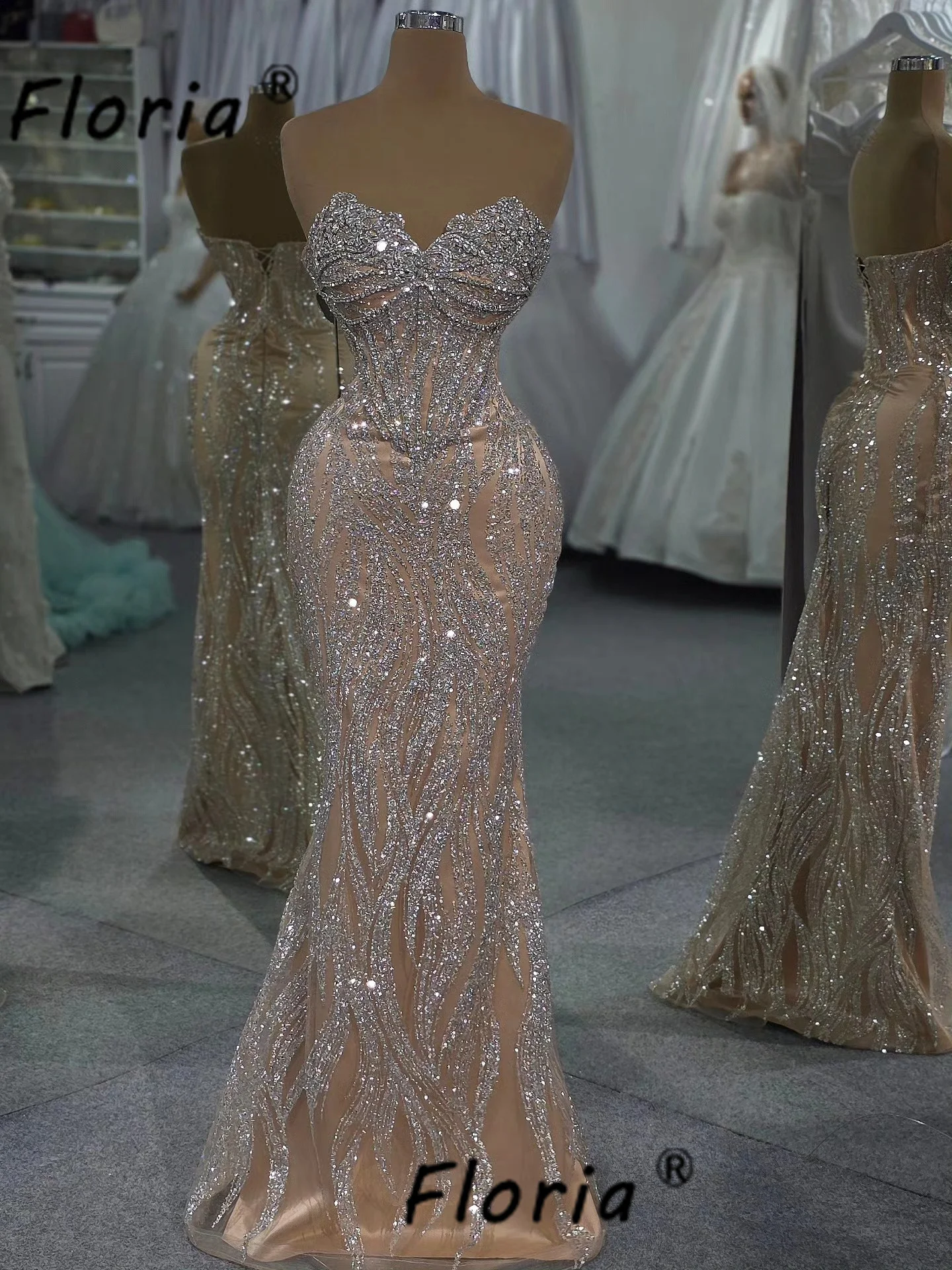 Сексуальное платье русалки без бретелек для выпускного вечера, расшитое бисером, 2025, шампанское, расшитое кристаллами и блестками, платье для дня рождения, вечерние элегантные халаты по индивидуальному заказу 
Сексуальное платье русалки без бретелек для выпускного вечера, расшитое бисером, 2025, шампанское, расшитое кристаллами и блестками, платье для дня рождения, вечерние элегантные халаты по индивидуальному заказу