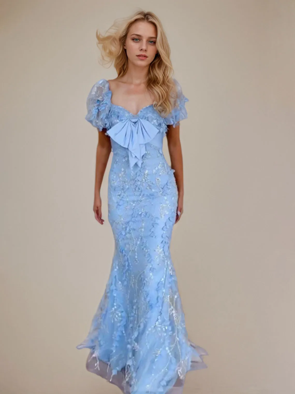 Fashion Elegant Mermaid Evening Dress Sweetheart Neckline Short Sleeves Bow Knot Tulle Appliques Prom Gown 2025 Free Customized
Fashion Elegant Mermaid Evening Dress Sweetheart Neckline Short Sleeves Bow Knot Tulle Appliques Prom Gown 2025 Free Customized