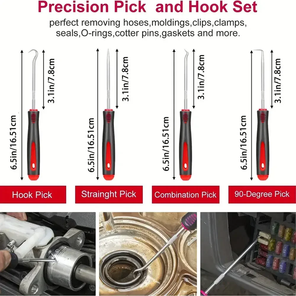 4pcs 160mm Auto Car Oil Seal Screwdrivers Set Hose Removal Hook Set O-Ring Seal Gasket Puller Remover Pick Hooks Repair Tools
4pcs 160mm Auto Car Oil Seal Screwdrivers Set Hose Removal Hook Set O-Ring Seal Gasket Puller Remover Pick Hooks Repair Tools