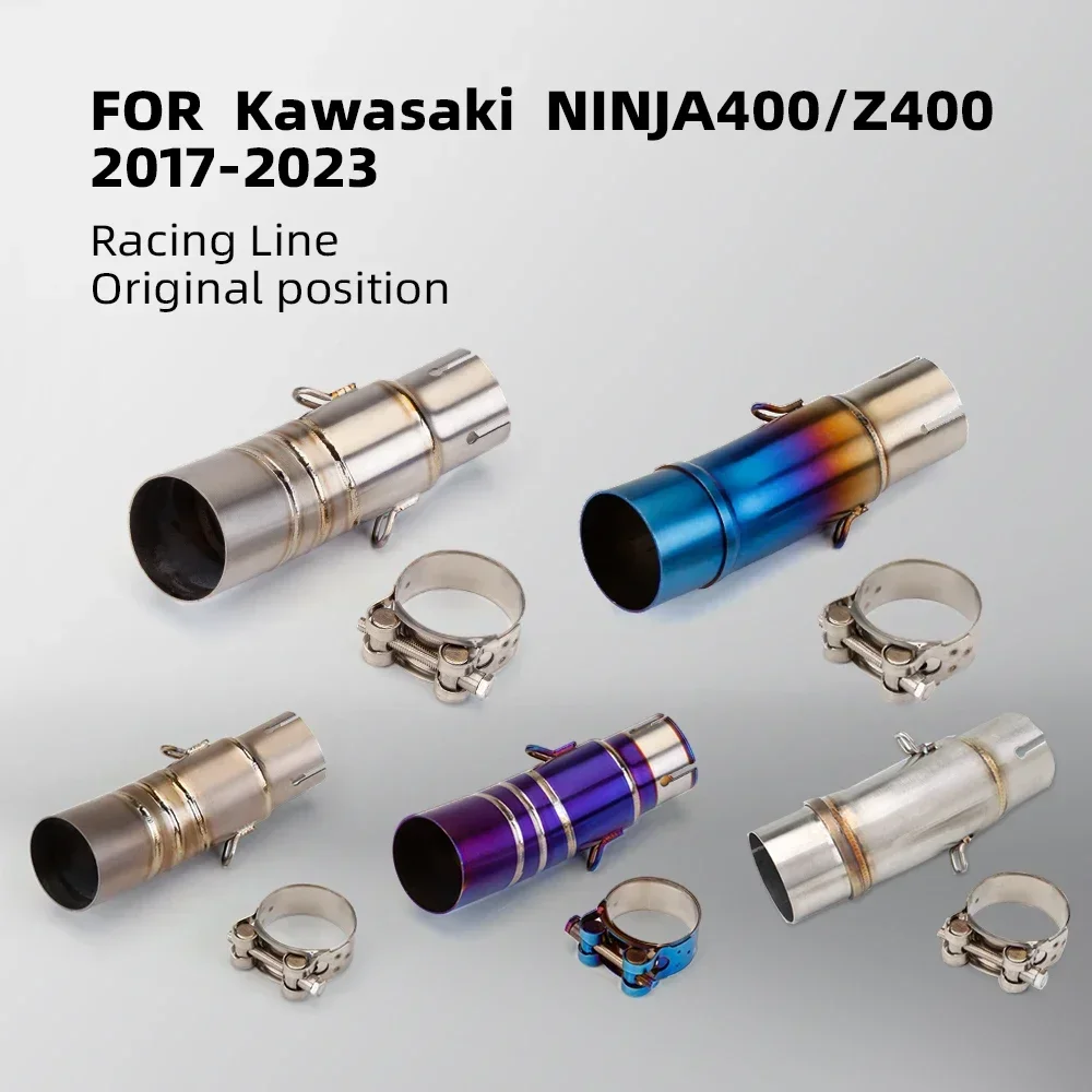 Stainless Steel, Titanium Alloy, Motorcycle Exhaust Pipe for NINJA400/Z400, Modified Mid-Section Exhaust, 17-23 Years
Stainless Steel, Titanium Alloy, Motorcycle Exhaust Pipe for NINJA400/Z400, Modified Mid-Section Exhaust, 17-23 Years