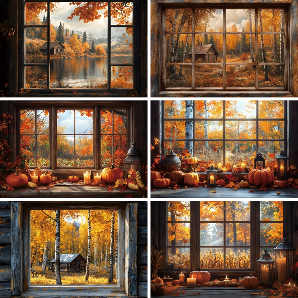 Fall Window Landscape Photography Background Pumpkins Autumn Leaves Maple Grove Farm Harvest Party Backdrop Photo Studio Props
Fall Window Landscape Photography Background Pumpkins Autumn Leaves Maple Grove Farm Harvest Party Backdrop Photo Studio Props