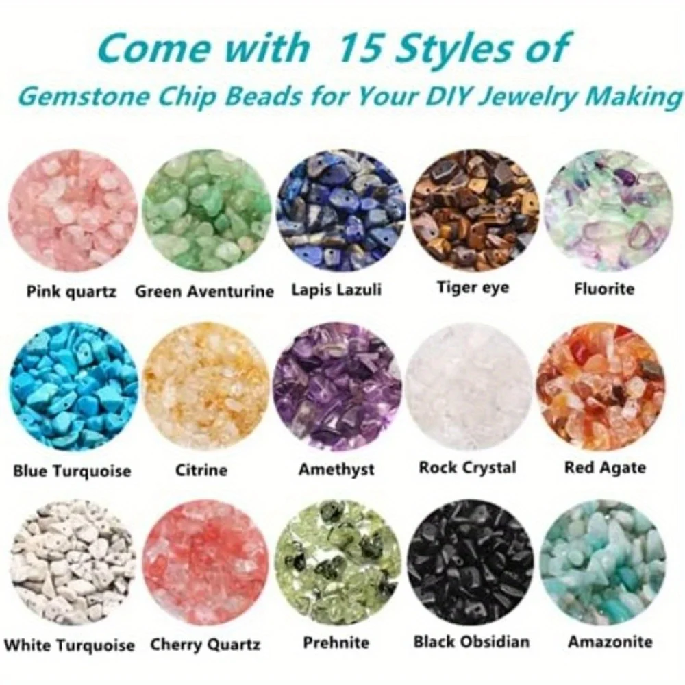DIY bracelet/necklace jewelry making craft set-450 natural crushed stone irregular gemstone healing crystals loose rock beads (5
DIY bracelet/necklace jewelry making craft set-450 natural crushed stone irregular gemstone healing crystals loose rock beads (5
