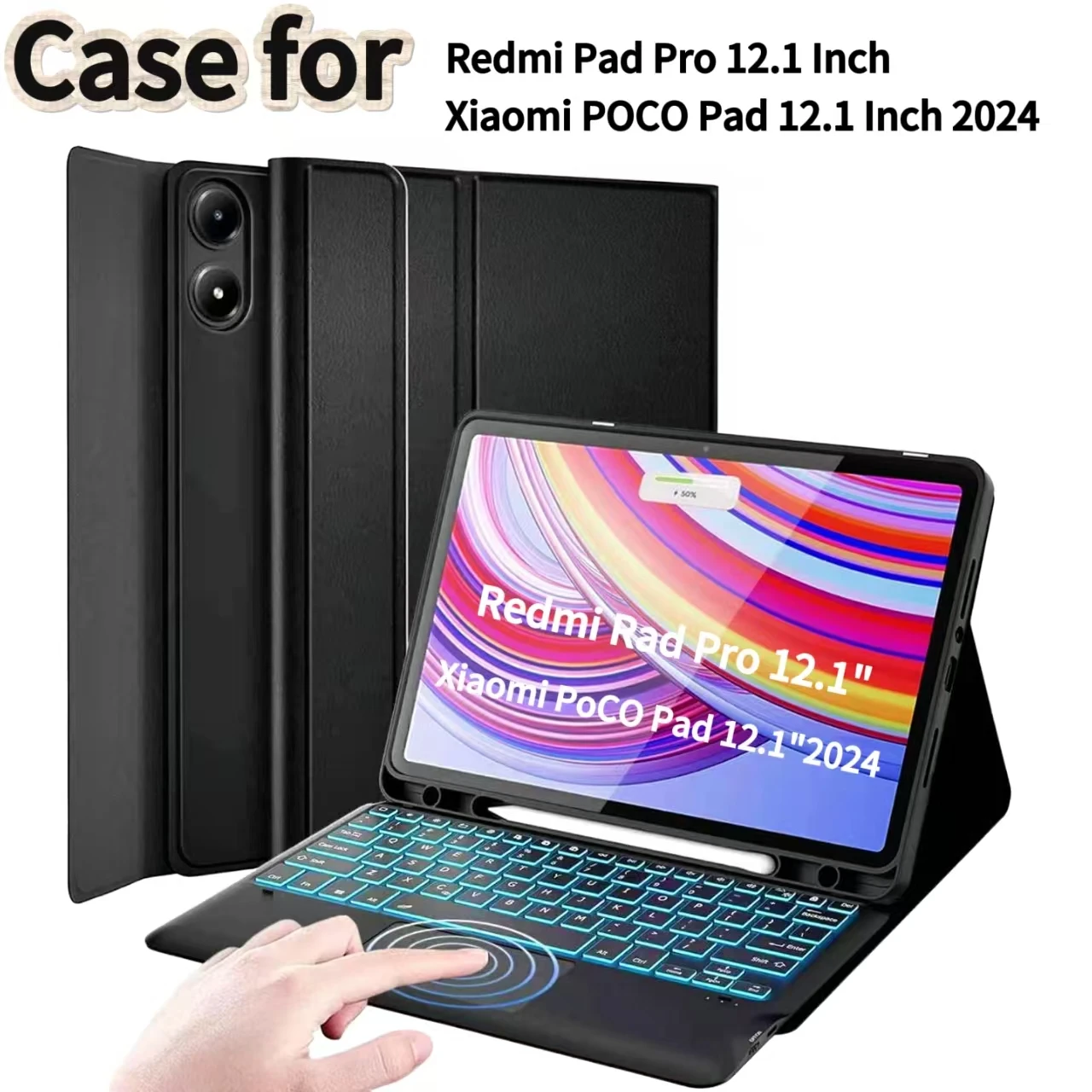 Case for Redmi Pad Pro 12.1 Inch,Bluetooth Keyboard cover for Xiaomi POCO Pad 12.1 Inch 2024 Wireless removable keyboard cover
Case for Redmi Pad Pro 12.1 Inch,Bluetooth Keyboard cover for Xiaomi POCO Pad 12.1 Inch 2024 Wireless removable keyboard cover