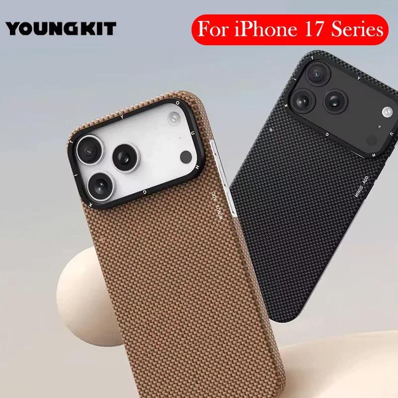 YOUNGKIT Carbon Fibre Case For iPhone 17 Pro Max Kevlar Wireless Charging Back Cover Case for iPhone 17 Pro
YOUNGKIT Carbon Fibre Case For iPhone 17 Pro Max Kevlar Wireless Charging Back Cover Case for iPhone 17 Pro