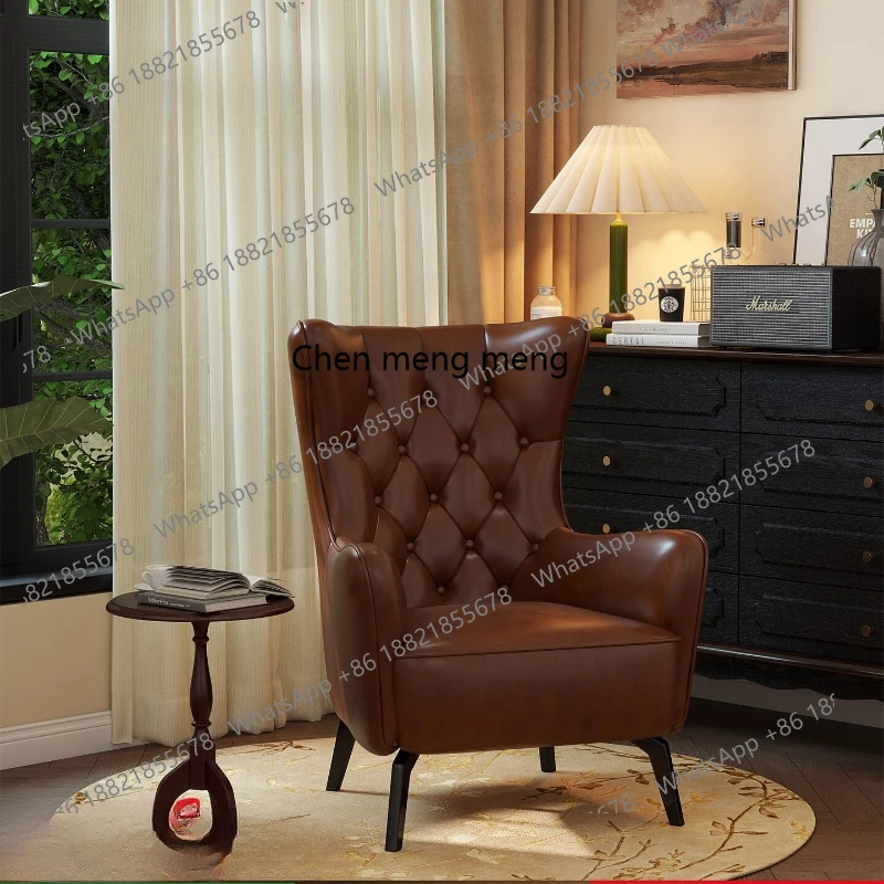 Vintage Single Sofa Oil Wax Leather American Style Sofa Living Room Study Lounge Chair
Vintage Single Sofa Oil Wax Leather American Style Sofa Living Room Study Lounge Chair