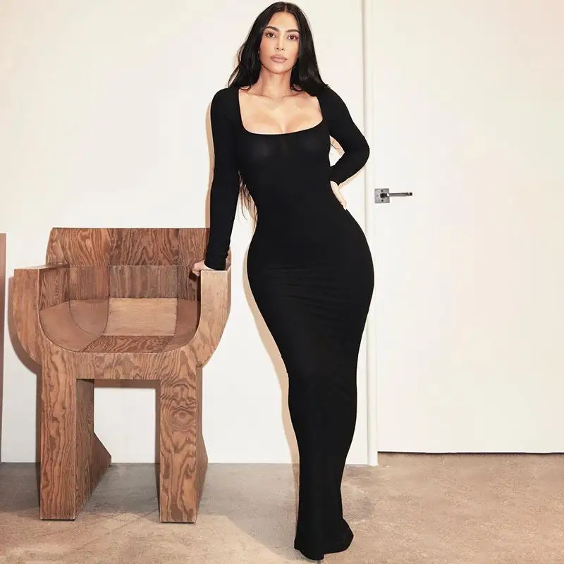 2025Urban Leisure Women New Spring and Autumn Clothing Long Sleeve Square-NeckAStyle Autumn and Winter Long Dress
2025Urban Leisure Women New Spring and Autumn Clothing Long Sleeve Square-NeckAStyle Autumn and Winter Long Dress