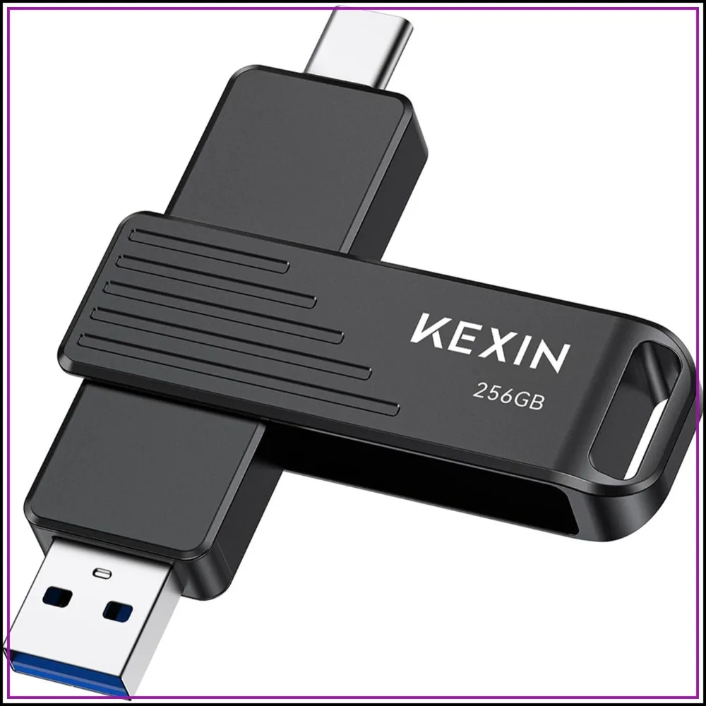 Dual USB C Flash Drive 256GB up to 1000MB/s, USB 3.2 Gen 2 Type-C & USB-A Swivel Memory Stick for iPhone 15/16/17, Smartphone, Tablet, Laptop
Dual USB C Flash Drive 256GB up to 1000MB/s, USB 3.2 Gen 2 Type-C & USB-A Swivel Memory Stick for iPhone 15/16/17, Smartphone, Tablet, Laptop