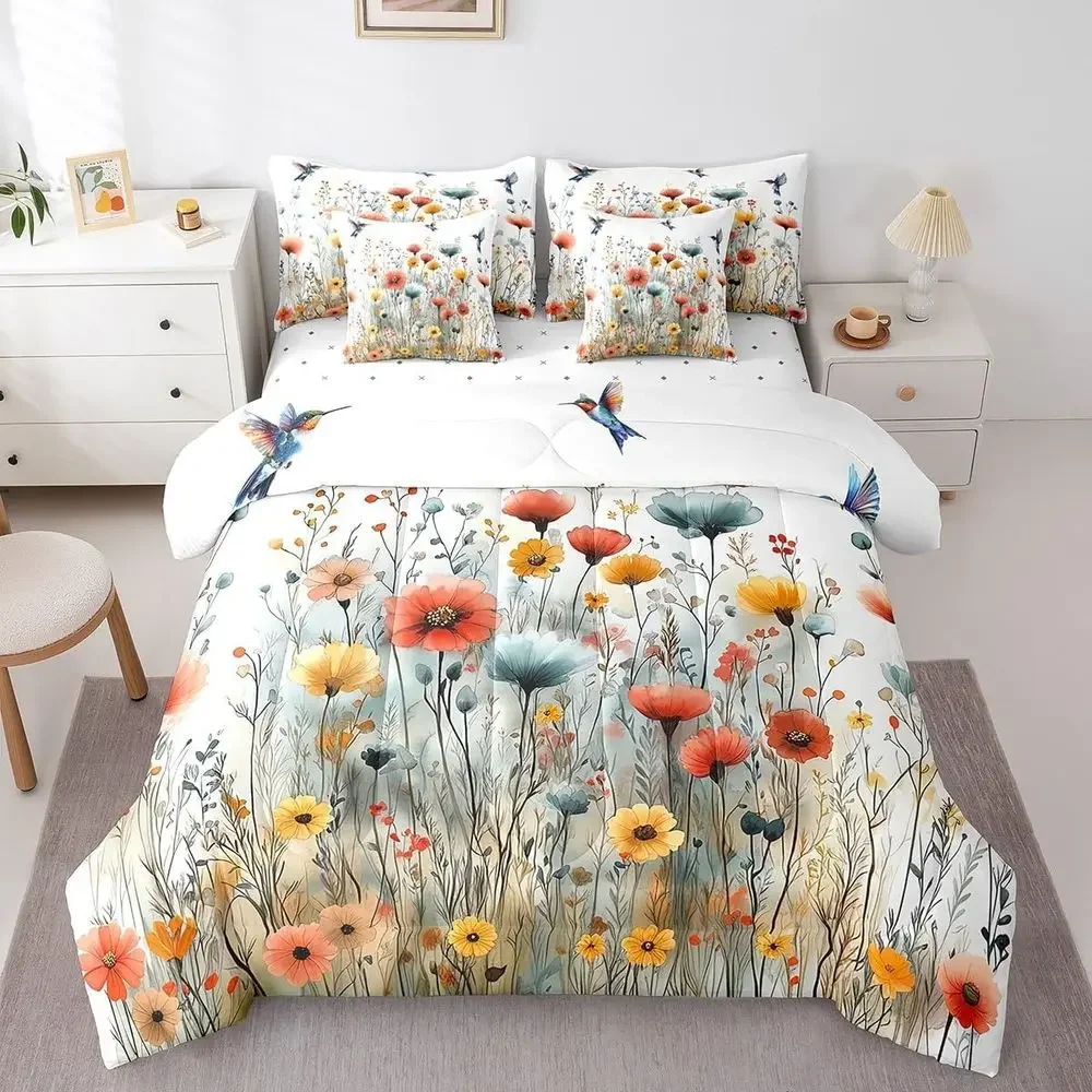7-Piece King Size Floral Garden Comforter Set for Teens and Kids, Reversible All-Season Bedding
7-Piece King Size Floral Garden Comforter Set for Teens and Kids, Reversible All-Season Bedding