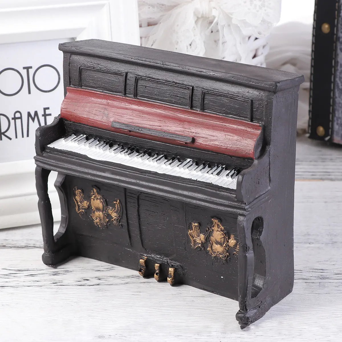 Realistic Vintage Piano Resin Art Piece Desktop Decoration for Living Room Bedroom Study Showcase Decor Holiday Gift Birthday
Realistic Vintage Piano Resin Art Piece Desktop Decoration for Living Room Bedroom Study Showcase Decor Holiday Gift Birthday