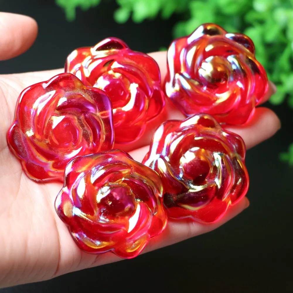 Artificial Aura Red Quartz Rose Hand-Carved Elegant Romantic Gift for Valentine'S Day Christmas Unique Crystal Decoration
Artificial Aura Red Quartz Rose Hand-Carved Elegant Romantic Gift for Valentine'S Day Christmas Unique Crystal Decoration