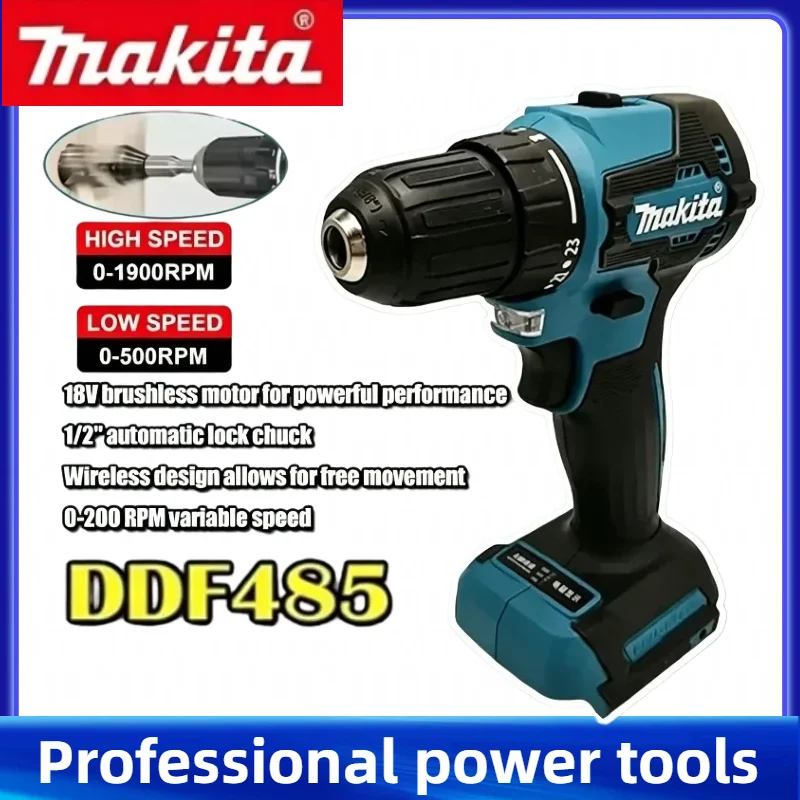 Makita DDF485 Multifunction Brushless Cordless Driver Drill 10MM LXT Rechargeable Compact Electric Screwdriver Power Hand Tool
Makita DDF485 Multifunction Brushless Cordless Driver Drill 10MM LXT Rechargeable Compact Electric Screwdriver Power Hand Tool