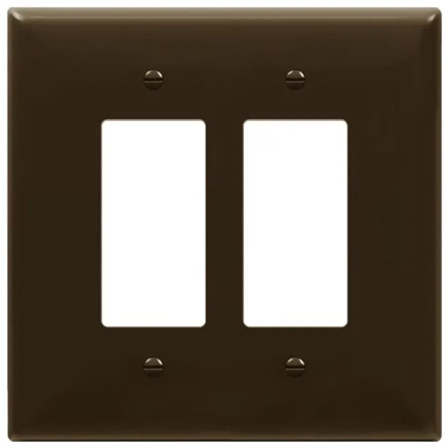 Double Decorator Switch Cover, Two Gang Outlet Wall Plate, Gloss Finish, d 2-Gang 5.50" x 5.50", Unbreakable Polycarbonate Ther
Double Decorator Switch Cover, Two Gang Outlet Wall Plate, Gloss Finish, d 2-Gang 5.50" x 5.50", Unbreakable Polycarbonate Ther