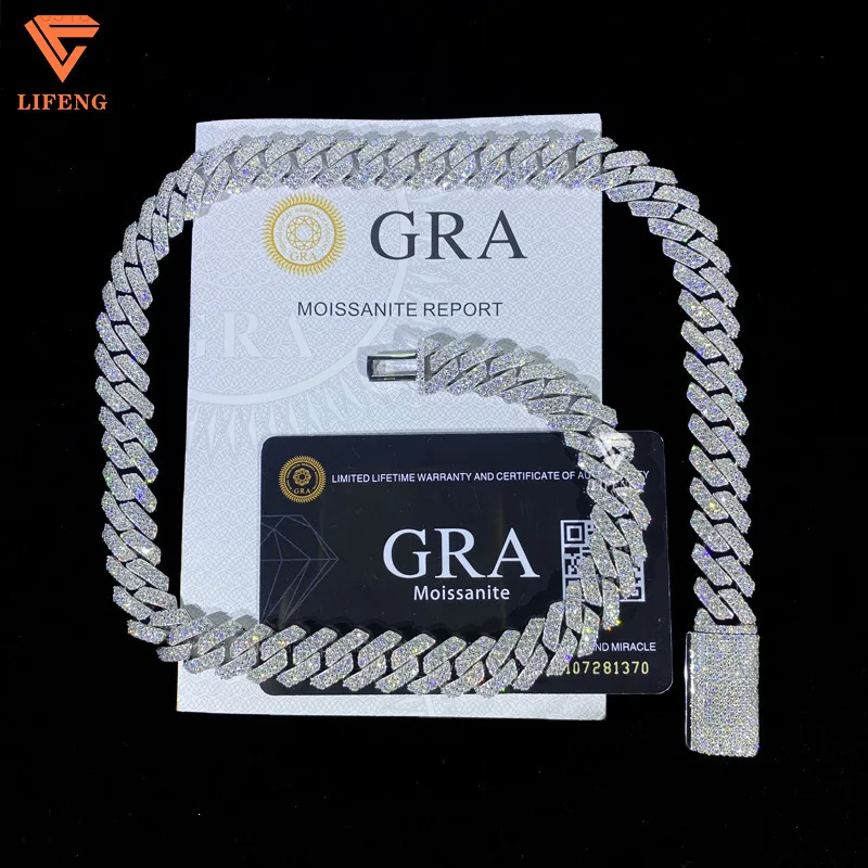 Hot Selling Pass Diamond Tester 925 Solid Silver 14mm Two Rows Iced Out Hip Hop Jewelry Vvs Moissanite Diamond Cuban Link Chain
Hot Selling Pass Diamond Tester 925 Solid Silver 14mm Two Rows Iced Out Hip Hop Jewelry Vvs Moissanite Diamond Cuban Link Chain