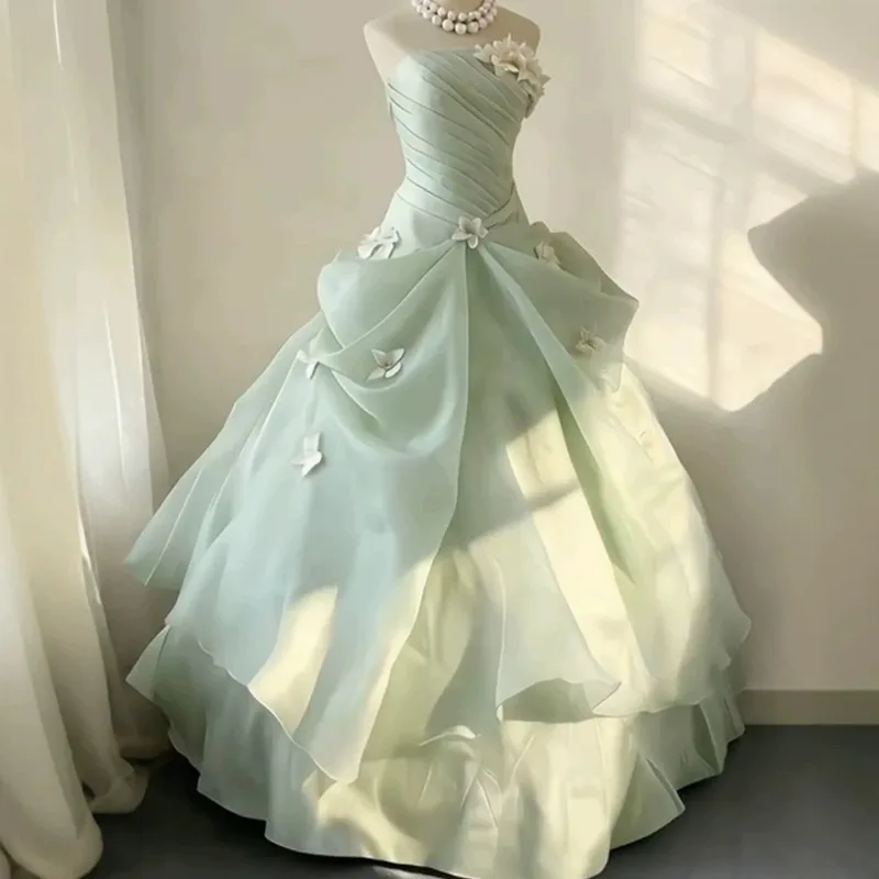 Sen style evening gown strapless slimming adult gift princess dress birthday party host performance dress customization
Sen style evening gown strapless slimming adult gift princess dress birthday party host performance dress customization