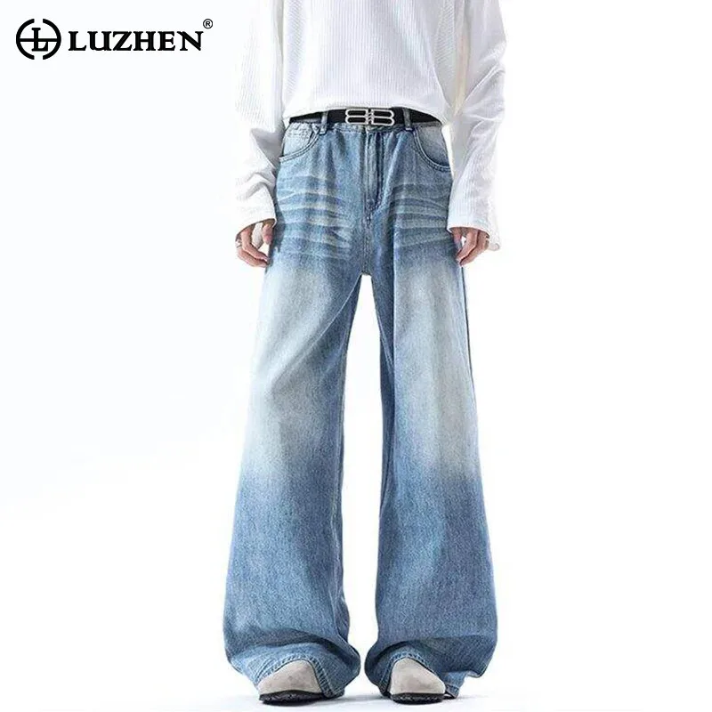 LUZHEN Fashion Gradient Washed Loose Straight Tube Casual Jeans Men's 2025 New High Quality Simple Handsome Denim Pants JY3143
LUZHEN Fashion Gradient Washed Loose Straight Tube Casual Jeans Men's 2025 New High Quality Simple Handsome Denim Pants JY3143