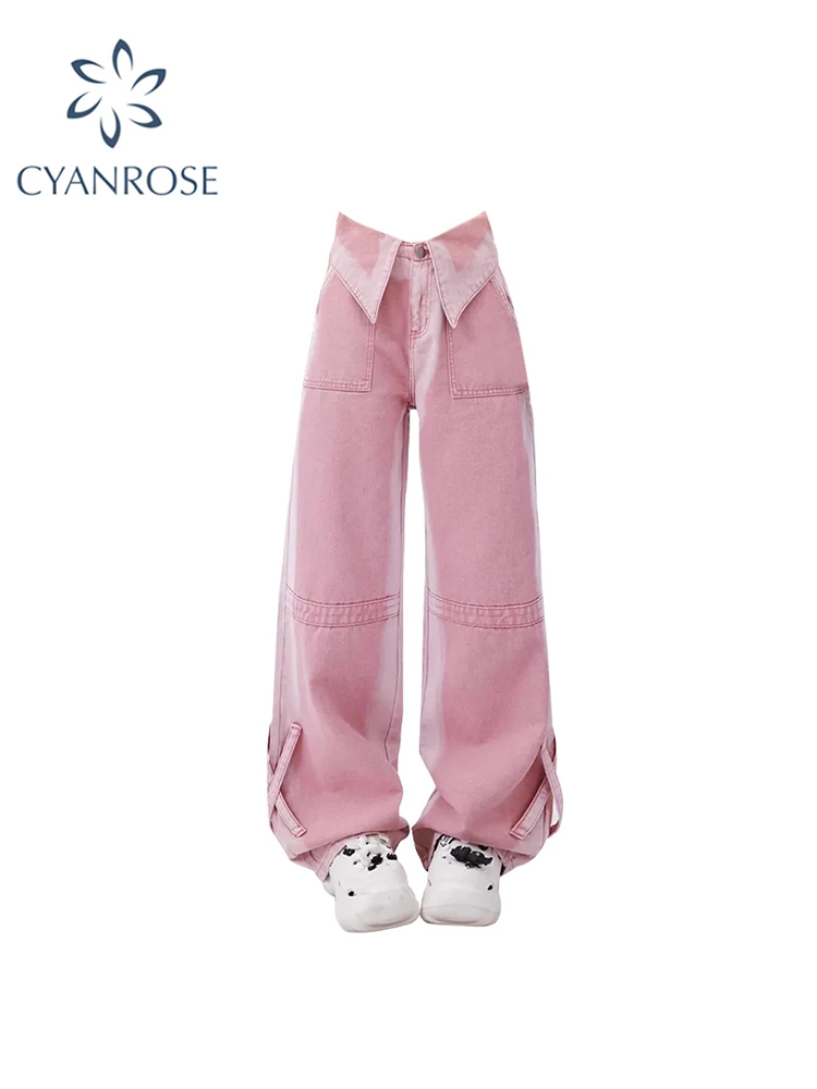 Women Vintage Pink Baggy Jeans Y2k Harajuku Wide Leg Denim Pants Retro 90s Aesthetic Cowboy Trousers 2000s Korean Grunge Clothes
Women Vintage Pink Baggy Jeans Y2k Harajuku Wide Leg Denim Pants Retro 90s Aesthetic Cowboy Trousers 2000s Korean Grunge Clothes