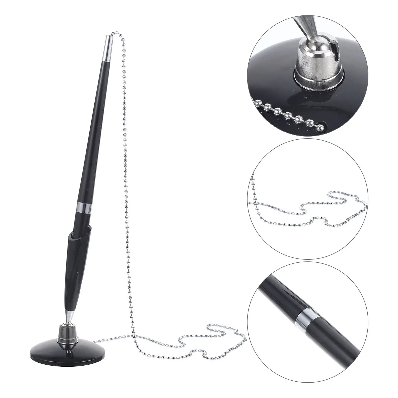 2Pcs Delicate Business Ballpoint Pen with Chain Vertical Standing Desktop Design for Office Counter Signing Guest Book Hotel
2Pcs Delicate Business Ballpoint Pen with Chain Vertical Standing Desktop Design for Office Counter Signing Guest Book Hotel