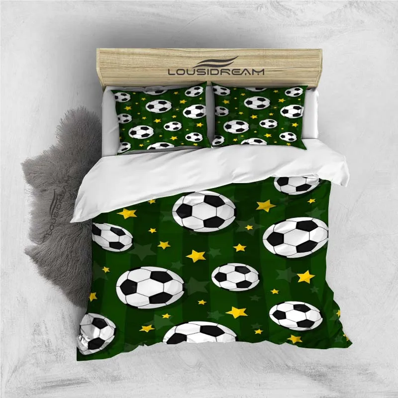3D Football Duvet Cover Soccer/ Football Digital Print Polyester Bedding Sets Child Kids Covers Boys Bed Linen Set for Teens
3D Football Duvet Cover Soccer/ Football Digital Print Polyester Bedding Sets Child Kids Covers Boys Bed Linen Set for Teens