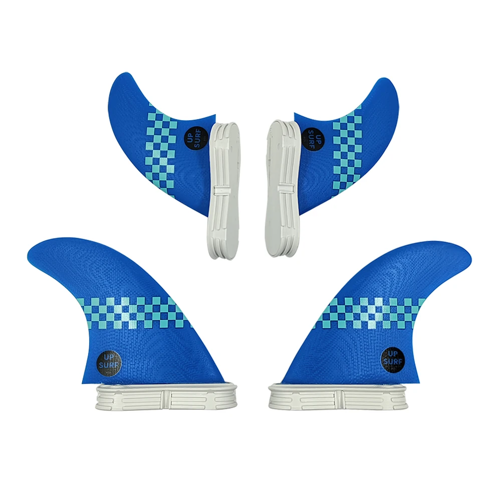 M+GL Quad UPSURF FCS II Surfboard Fins Thruster Fiberglass Reinforeced Quilhas Blue Plaid Pattern Short Board Fins For Surfing
M+GL Quad UPSURF FCS II Surfboard Fins Thruster Fiberglass Reinforeced Quilhas Blue Plaid Pattern Short Board Fins For Surfing