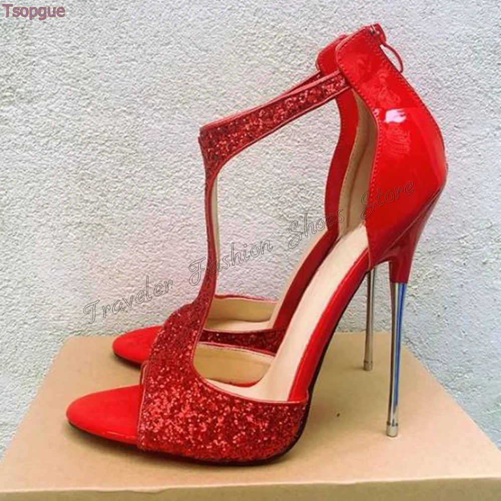 Red Peep Toe Crystal Back Zipper Sandals Stilettos High Heels High Heel Shoes for Women Heels 2025 New Zapatos Para Mujere
Red Peep Toe Crystal Back Zipper Sandals Stilettos High Heels High Heel Shoes for Women Heels 2025 New Zapatos Para Mujere