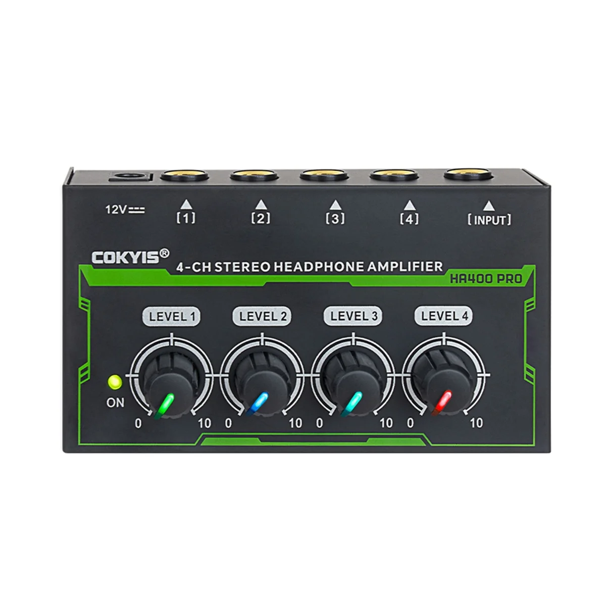 COKYIS HA400 PRO o Amplifier 4 Channels Mini Stereo Headphone o Amplifier for Small Clubs Home EU Plug
COKYIS HA400 PRO o Amplifier 4 Channels Mini Stereo Headphone o Amplifier for Small Clubs Home EU Plug