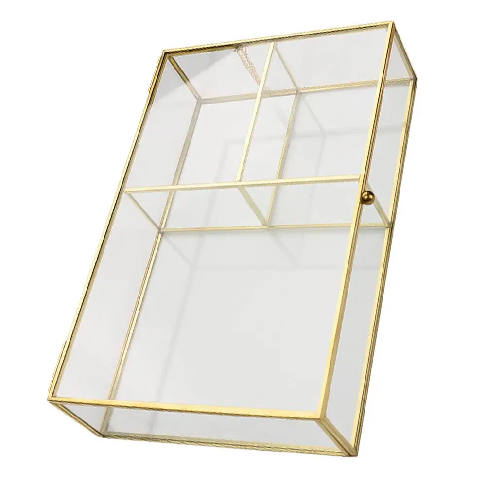 Desktop Storage Box Jewelry Glass Holder Case Dressing Table Brass Travel Container
Desktop Storage Box Jewelry Glass Holder Case Dressing Table Brass Travel Container