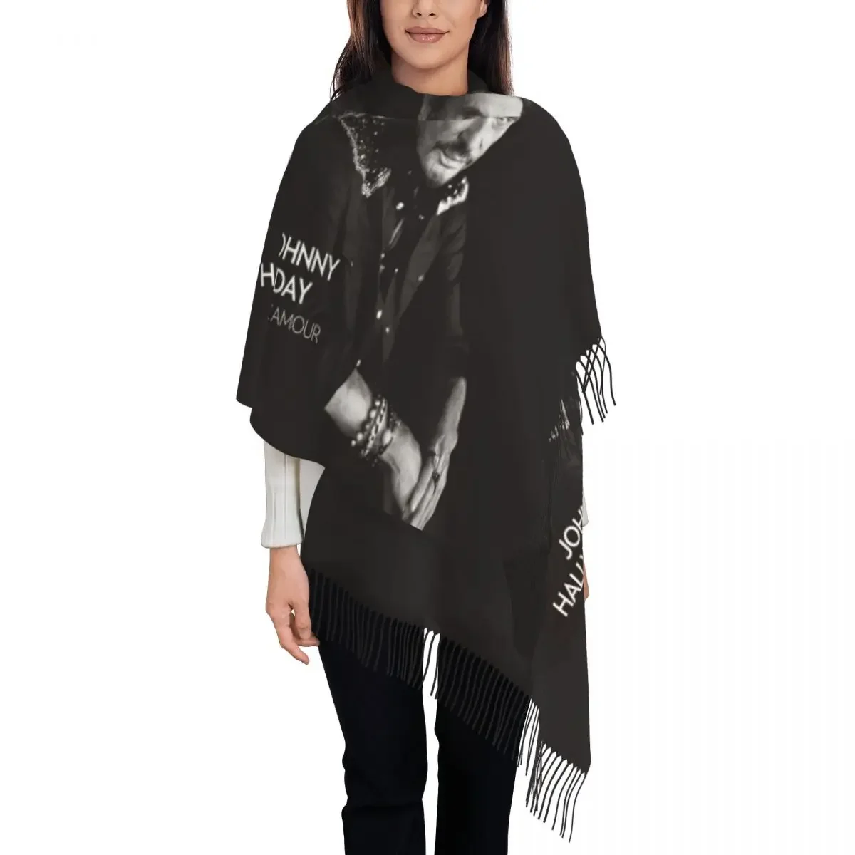Hallyday Scarf Wrap for Women Long Winter Fall Warm Tassel Shawl Unisex France Mucisian Scarves
Hallyday Scarf Wrap for Women Long Winter Fall Warm Tassel Shawl Unisex France Mucisian Scarves
