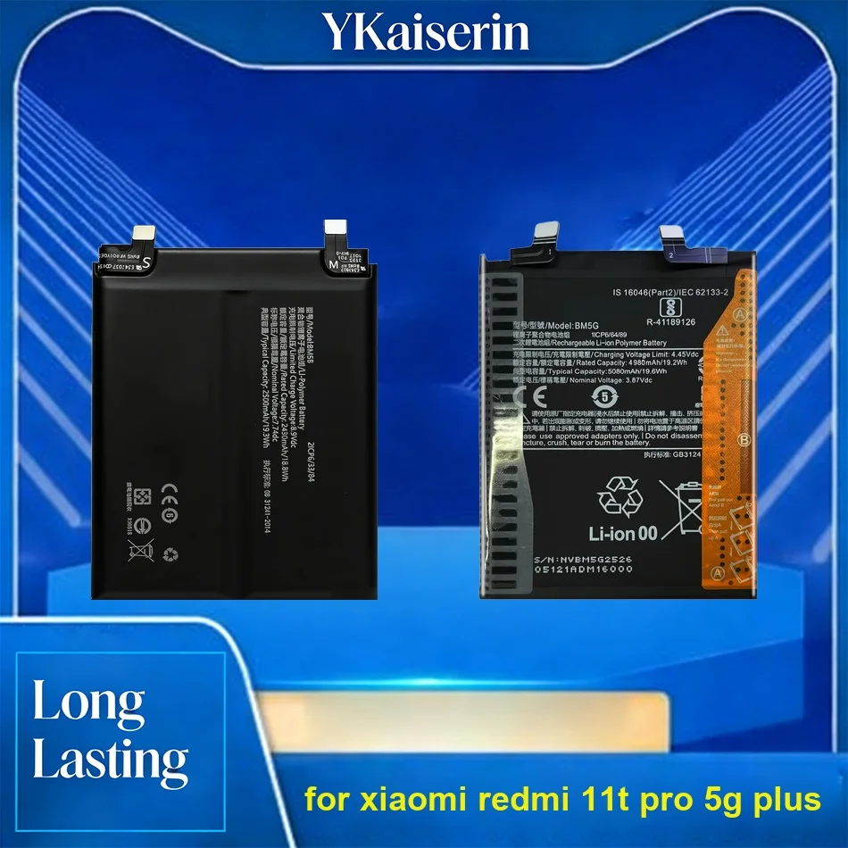 Mobile Phone Battery Long-Lasting Performance BM58 BM5G BM59 2500-5000mAh For Xiaomi Redmi 11T Pro 5G Plus
Mobile Phone Battery Long-Lasting Performance BM58 BM5G BM59 2500-5000mAh For Xiaomi Redmi 11T Pro 5G Plus