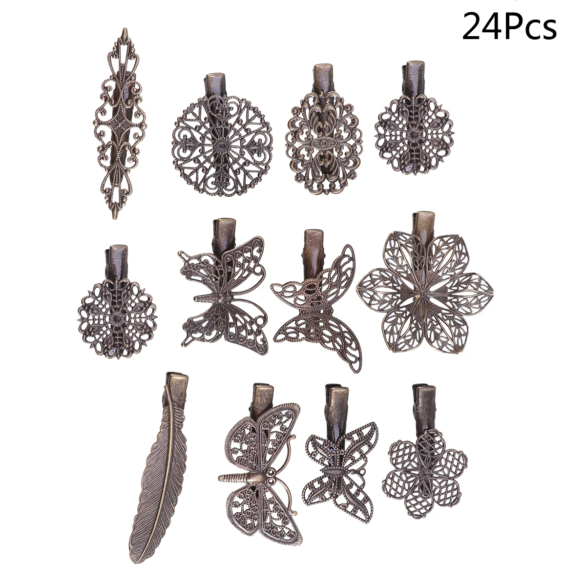 24pcs Retro Hair Clip Vintage Bobby Pins for Women Elegant Metal Hairpin Hollow Out Pattern Wedding Party Gift
24pcs Retro Hair Clip Vintage Bobby Pins for Women Elegant Metal Hairpin Hollow Out Pattern Wedding Party Gift