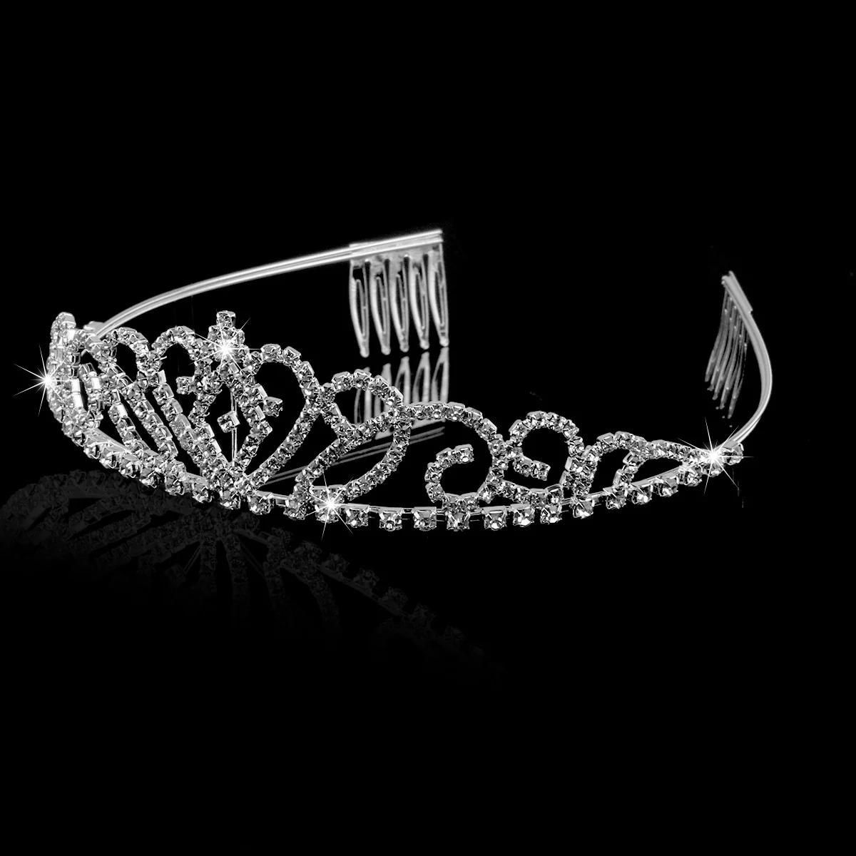 Silver Alloy Rhinestone Water Drill Crown Tiara Hairband Bridal Hair Loop Wedding Engagement Party Hair Barrettes
Silver Alloy Rhinestone Water Drill Crown Tiara Hairband Bridal Hair Loop Wedding Engagement Party Hair Barrettes