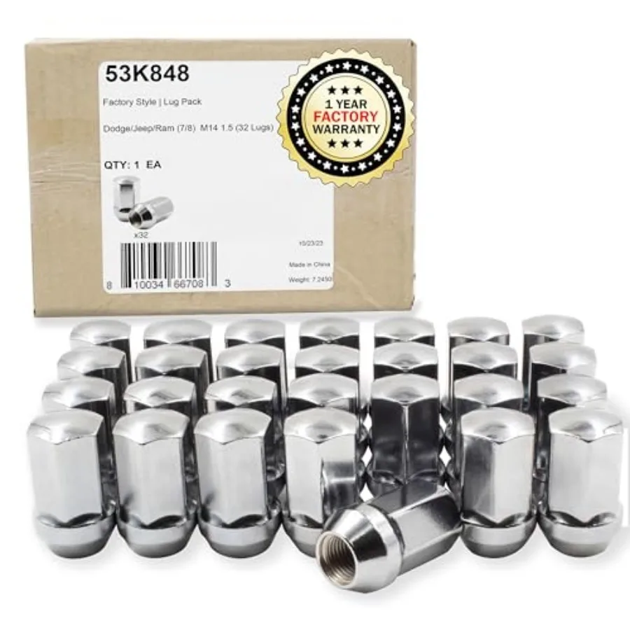 32 шт. колесные гайки M14x1.5 с резьбой 14x1.5, OEM-стиль, длина 1.65 дюйма (22 мм), подходят для RAM 2500 | 3500, артикулы 6509422AA | 611330
32 шт. колесные гайки M14x1.5 с резьбой 14x1.5, OEM-стиль, длина 1.65 дюйма (22 мм), подходят для RAM 2500 | 3500, артикулы 6509422AA | 611330
