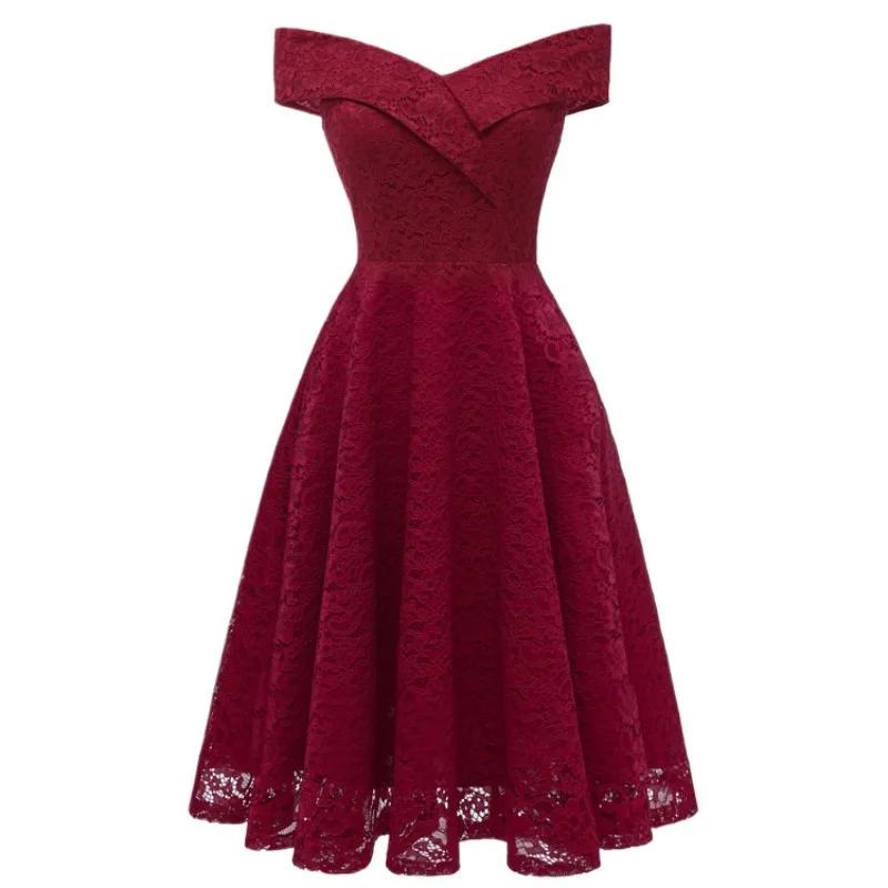 2024 New Vintage Women 1950s Sleeveless One-shoulder Lace Dress Casual Spring Summer Sexy Dress Bridesmaid Party Evening Dresses
2024 New Vintage Women 1950s Sleeveless One-shoulder Lace Dress Casual Spring Summer Sexy Dress Bridesmaid Party Evening Dresses