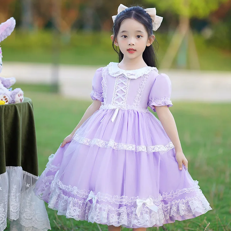 2025 Boutique Lace Splicing Summer Girls Dress Fashion Baby Girl Lolita Princess Dresses Children Bubble Sleeves Bow Ball Frocks
2025 Boutique Lace Splicing Summer Girls Dress Fashion Baby Girl Lolita Princess Dresses Children Bubble Sleeves Bow Ball Frocks