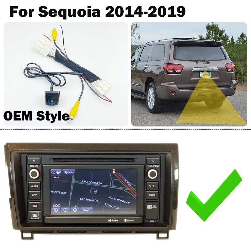Car Reversing Rear View Camera For Toyota Sequoia 2014 to 2019 OEM Unit C24 Pin 360 Adapter Reverse Camera Retention Harness
Car Reversing Rear View Camera For Toyota Sequoia 2014 to 2019 OEM Unit C24 Pin 360 Adapter Reverse Camera Retention Harness