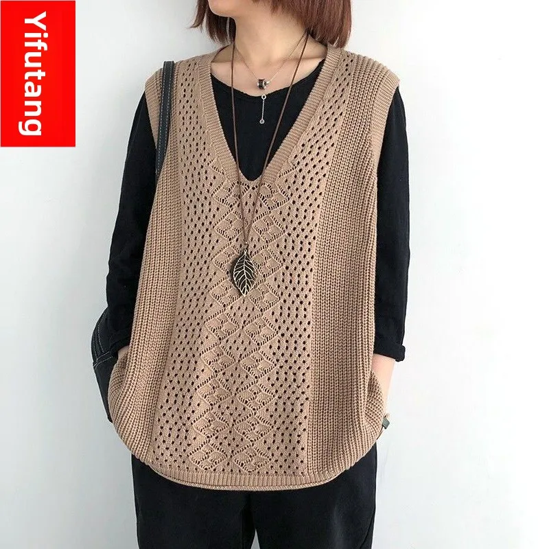 Loose Knitted Vest Women's Svel V-Ne Hollow Outwear Retro Overalls Breathable Comfortable Size plus Faion Commute
Loose Knitted Vest Women's Svel V-Ne Hollow Outwear Retro Overalls Breathable Comfortable Size plus Faion Commute