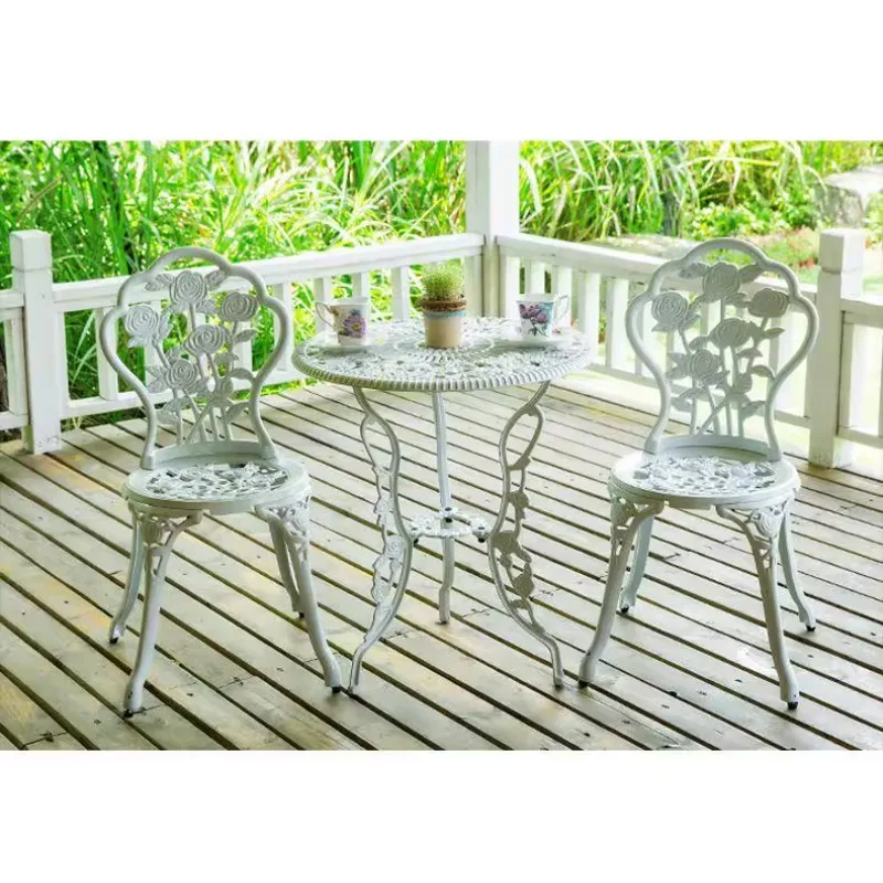 Balcony table and chair set Garden wrought iron table and chair ins style Internet celebrity three-piece set Simple European cou
Balcony table and chair set Garden wrought iron table and chair ins style Internet celebrity three-piece set Simple European cou